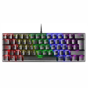 Teclado mars gaming mk60 usb 2.0 rgb mecanico negro switch rojo