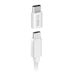 Adaptador micro usb a usb tipo c sbs hembra - macho - blanco