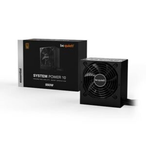 Fuente de alimentacion atx 550w be quiet! system power 10 80+ bronce - cables mallados negros - ven 120mm