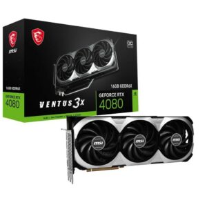 Tarjeta grafica msi rtx 4080 ventus 3x oc 16gb gddr6x 3 x dp - 1 x hdmi - 1 x 16p