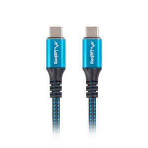 Cable usb tipo c lanberg 0.5m - macho - macho - negro - azul