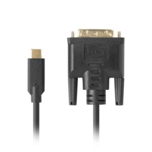 Cable usb tipo c a dvi - d lanberg 1.8m - macho - macho - negro