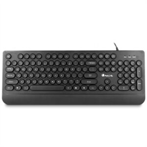 Teclado de cable ngs dot - plug and play - 104 teclas redondas