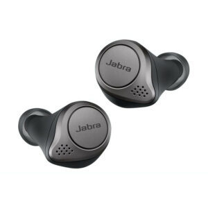 Auriculares inalambricos jabra elite 75t negro y titanio + estuche de carga