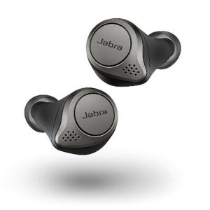 Auriculares inalambricos jabra elite 75t wlc negro y titanio + estuche de carga
