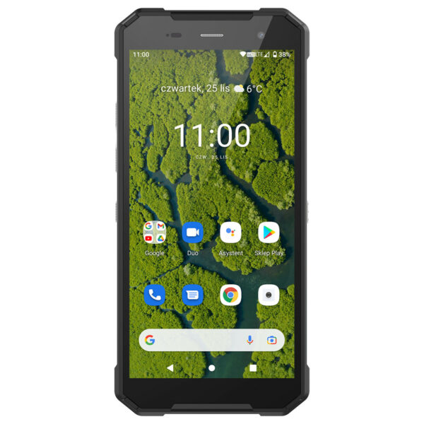 Telefono movil smartphone hammer explorer plus eco black orange 5.7pulgadas - 64gb rom - 4gb ram - 13mpx - 8mpx - 4g - dual sim - huella - negro y naranja