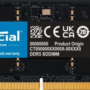 Memoria ram ddr5 32gb crucial - sodimm - 4800 mhz - pc5 38400 cl40