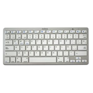 Teclado nilox nxkb01s bluetooh plateado