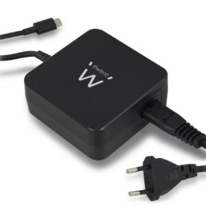 Cargador usb ewent para portatil - usb tipo c - 65w - negro