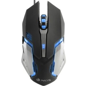 Raton gaming ngs gmx - 100 - 800 - 1200 - 1600 - 2400 dpi - led 7 colores - 6 botones + scroll - cable usb 1.4m