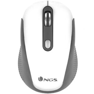 Raton inalambrico ngs hazewhite - optico - 800 - 1600 dpi - 2.4ghz - 3 pulsadores + scroll - receptor nano usb - pila 1xaa - blanco