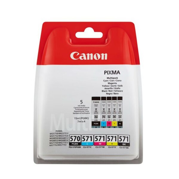 Multipack canon pgi - 570 + cli - 571 pgbk - bk - c - m - y