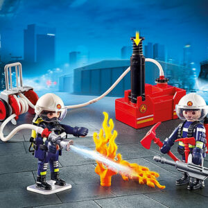 Playmobil ciudad accion - bomberos con bomba de agua