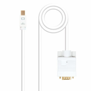 Cable nanocable conversor mini dp a vga mini dp - m - vga - m blanco 3.0 m