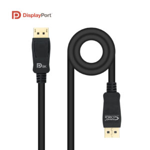 Cable nanocable displayport 1.4 certificado vesa dp - m - dp - m negro 1.0m