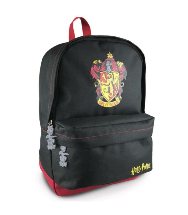 Mochila groovy harry potter escudo gryffindor negra 38 cm