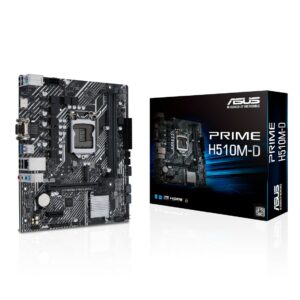Placa base asus intel prime h510m - d socket 1200 ddr4 x 2 max 64gb 2933 mhz d - sub hdmi com matx