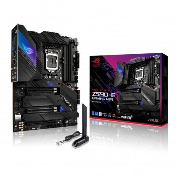 Placa base asus rog strix z590 - e gaming wifi socket 1200 ddr4 x4 masx 128gb 2933mhz display port hdmi atx