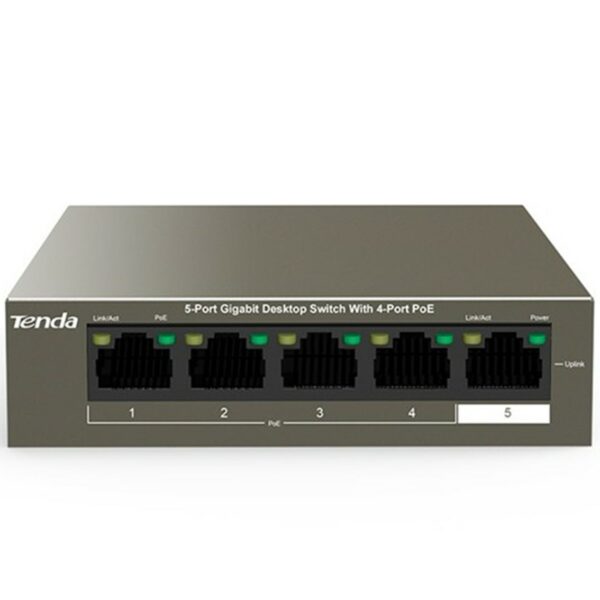 Switch 5 puertos tenda (4 puertos poe) 10 - 100 - 1000