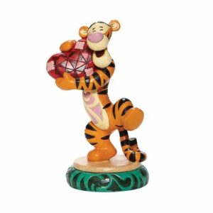 Figura enesco disney winnie the pooh tigger sosteniendo un corazon