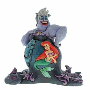 Figura enesco disney la sirenita ursula vestido con anguila & ariel