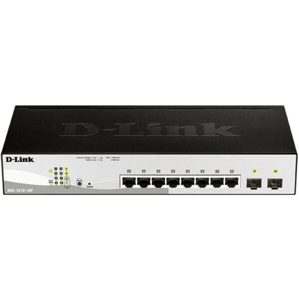 Switch d - link 10 puertos gestionable 8 10 - 100 - 1000 poe layer2 smartiii