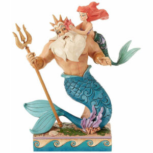 Figura enesco disney la sirenita poseidon & ariel