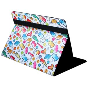 Funda universal silver ht wave 9pulgadas - 11pulgadas cool candy blanco y azul