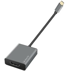 Adaptador silver ht usb tipo c a hdmi 4k - macho - hembra - silver
