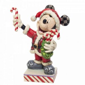 Figura enesco disney traditions mickey mouse con baston de caramelo