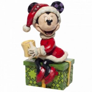 Figura enesco disney traditions minnie mouse con chocolate caliente