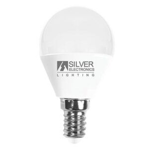 Bombilla led decorativa silver electronis esferica 7w=70w - e14 - 5000k - 620 lm - luz blanca - a+