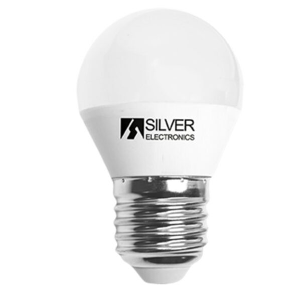 Bombilla led decorativa silver electronics esferica 6w=65w - e27 - 3000k - 520 lm - luz calida - a+