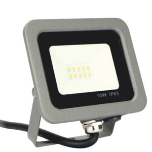 Foco led silver electronics forge+proyector ips 65 10w - 5700k luz fria - 800lm color gris
