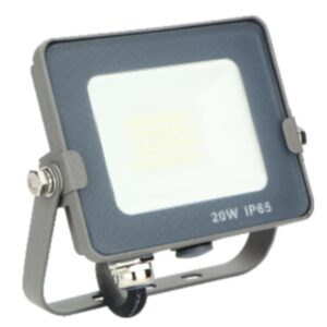 Foco led silver electronics forge+proyector ips 65 20w - 5700k luz fria - 1600lm color gris