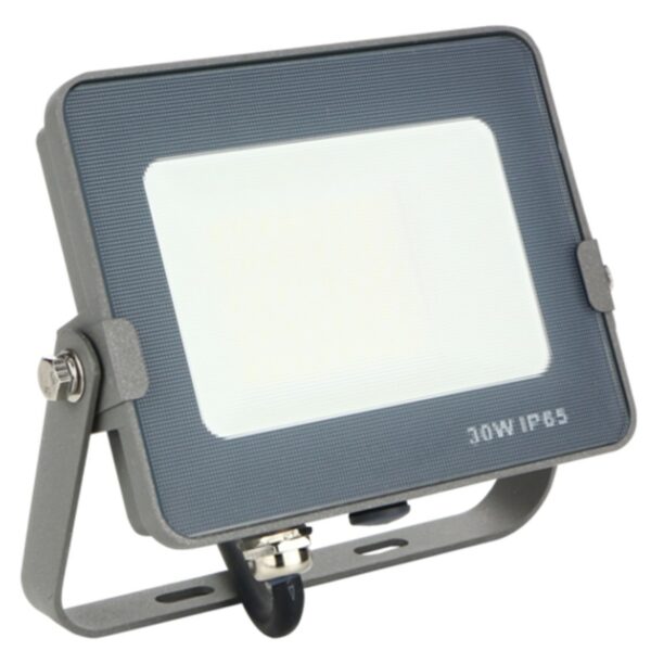 Foco led silver electronics forge+proyector ips 65 30w - 5700k luz fria - 2400lm color gris
