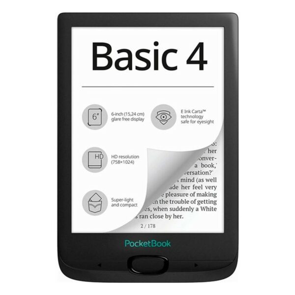 Pocketbook basic 4 ereader 6pulgadas 8 gb negro