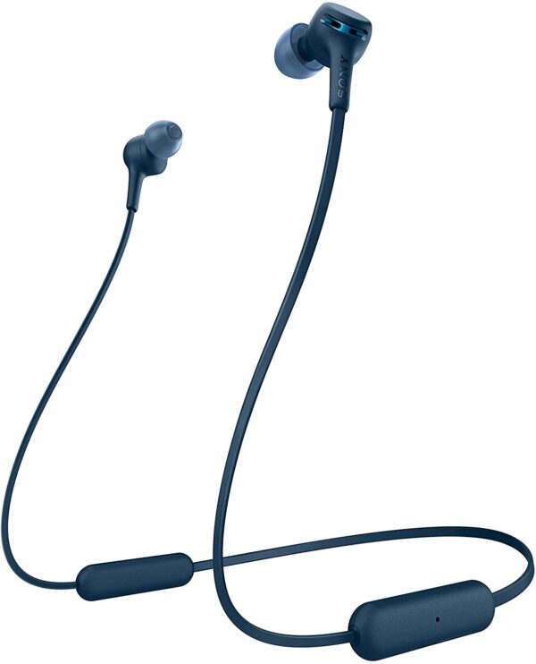 Auriculares sony wixb400 azul - extra bass - bluetooth - carga rapida