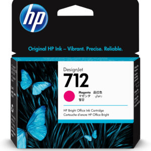 Cartucho tinta hp 712 - 3ed68a - 29 ml - t210 - t230 - t250 - t630 - t650 - magenta
