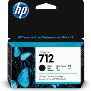 Cartucho tinta hp 712 - 3ed70a - 38 ml - t210 - t230 - t250 - t630 - t650 - negro