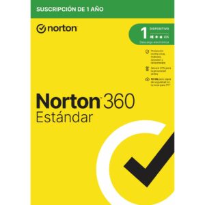 Antivirus norton 360 standard 10gb español 1 usuario 1 dispositivo 1 año in box