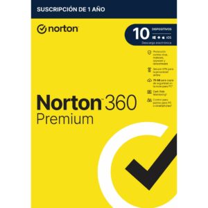 Antivirus norton 360 premium 75gb español 1 usuario 10 dispositivos 1 año in box