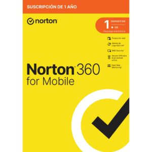 Antivirus norton 360 mobile español 1 usuario 1 dispositivo 1 año in box