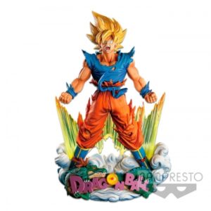 Figura banpresto dragon ball super super saiyan son goku brush masters stars diorama