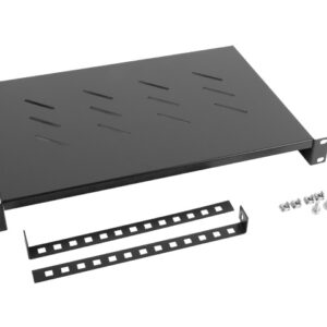Bandeja fija lanberg 1u 465x300 mm hasta 25kg rack de 19 negro