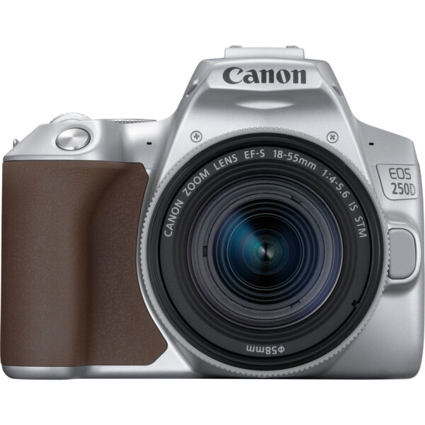 Camara digital canon reflex eos 250d+ef - s 18 - 55mm f - 4 - 5.6 is stm - 24.1mp - digic 8 - 4k - wifi - bluetooth - plata