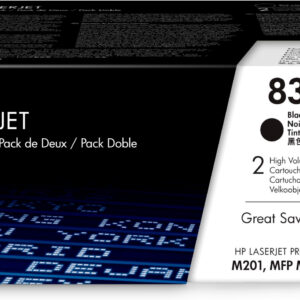 Toner hp cf283xd 83x pack 2 uds laserjet negro alta capacidad