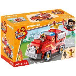 Playmobil duck on call vehiculo de emergencia de los bomberos