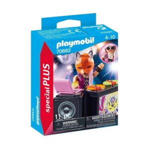 Playmobil dj con mesa de mezclas