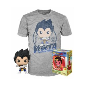 Pop & tee dragon ball z vegeta funko + camiseta talla l